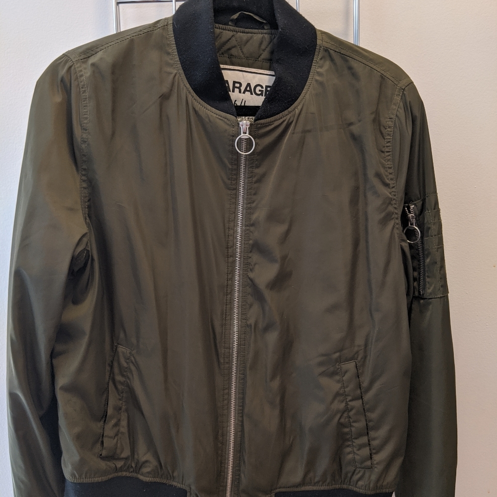 Dark green bomber jacket